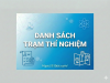 DANH SÁCH TRẠM THÍ NGHIỆM